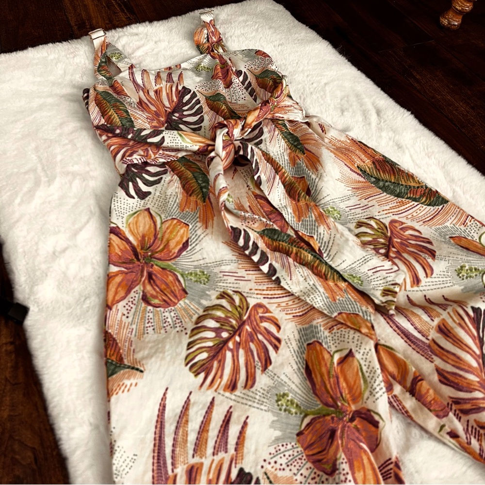 Shore Lima Jumpsuit Tropical and Beige Size Small - Picture 4 of 17